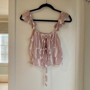 Rahi Striped Tie & Ruffle Top